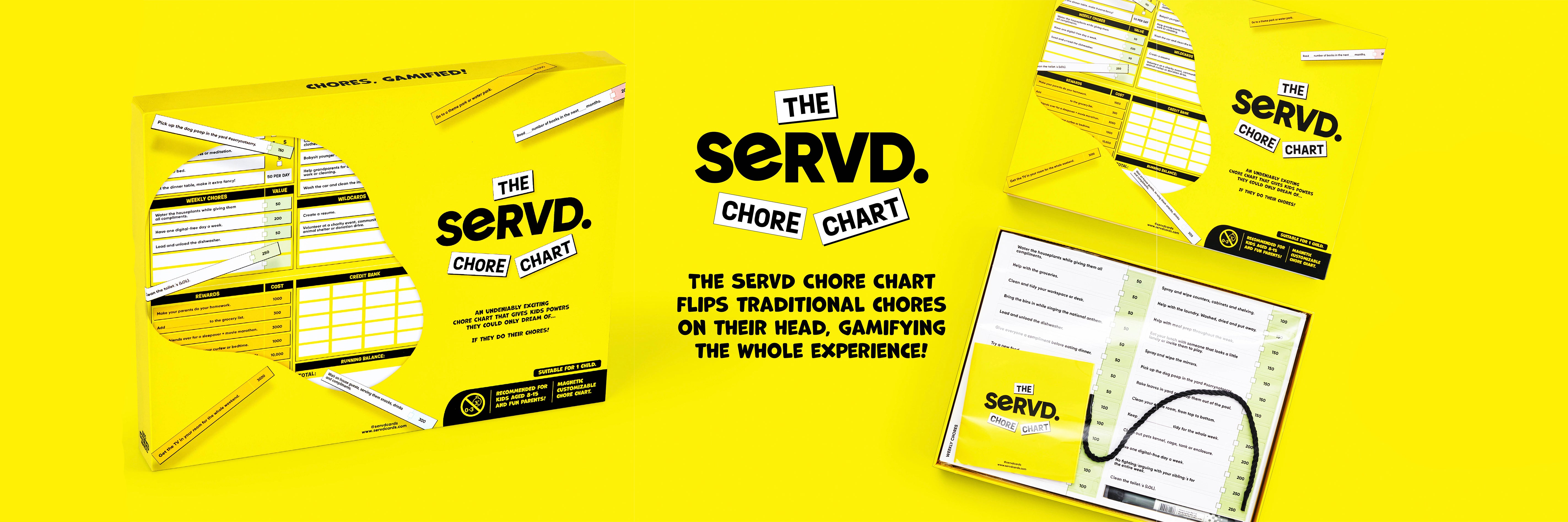 The SERVD Chore Chart is revolutionising household chores and getting The SERVD Chore Chart is revolutionising household chores and getting